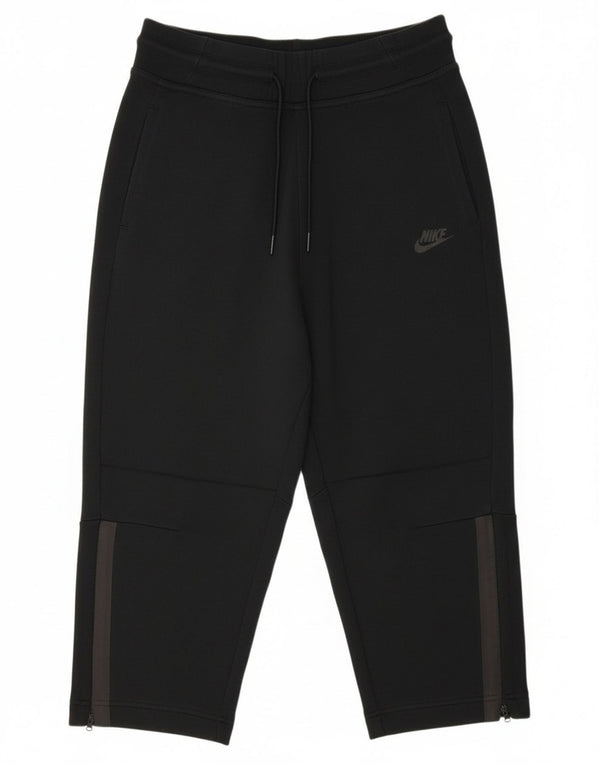 Nike Mens Capri Tracksuit Trousers Small Black Colourblock Cotton