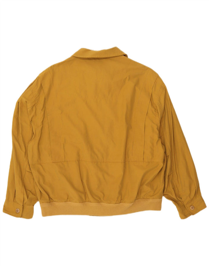 VINTAGE Mens Loose Fit Bomber Jacket UK 38 Medium Yellow