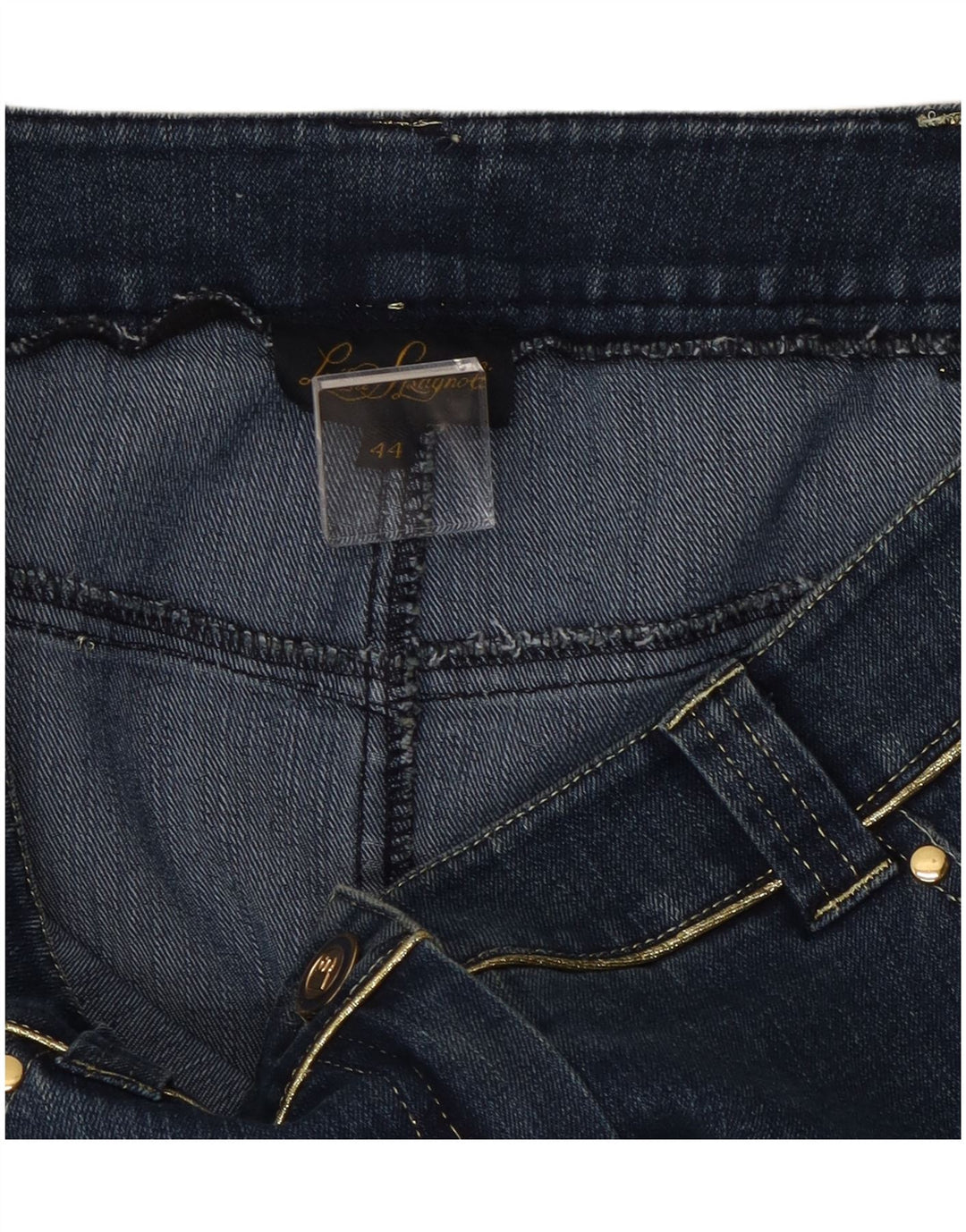 Luisa Spagnoli Womens Denim Skirt IT 44 Medium W28 Blue Cotton