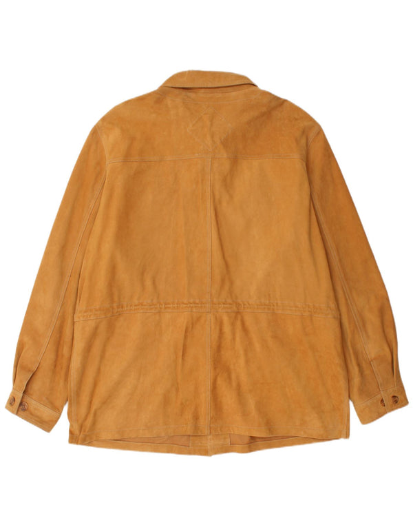 WALBUSCH Mens Suede Jacket UK 42 XL Brown Leather