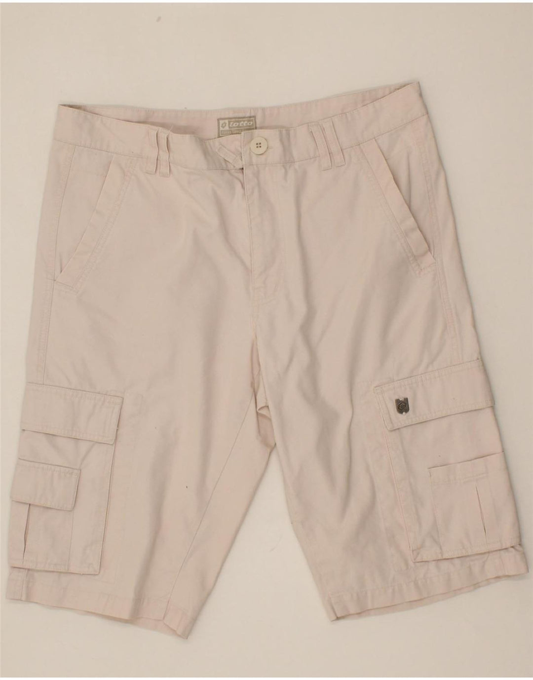 LOTTO Womens Cargo Shorts W34 Large White Cotton Vintage Lotto and Second-Hand Lotto from Messina Hembry 