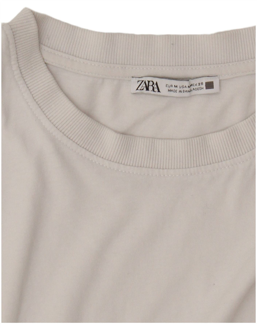 Zara Womens T-Shirt Top UK 14 Medium White