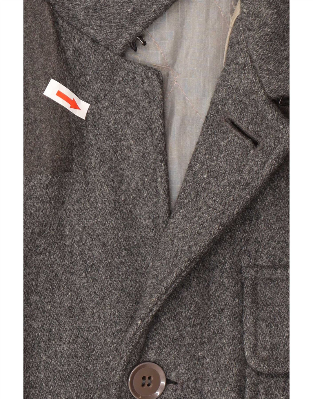 Levi's Mens 3 Button Windbreaker Coat UK 38 Medium Grey Wool