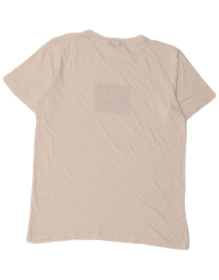 Carrera Mens Graphic T-Shirt Top Medium White Cotton