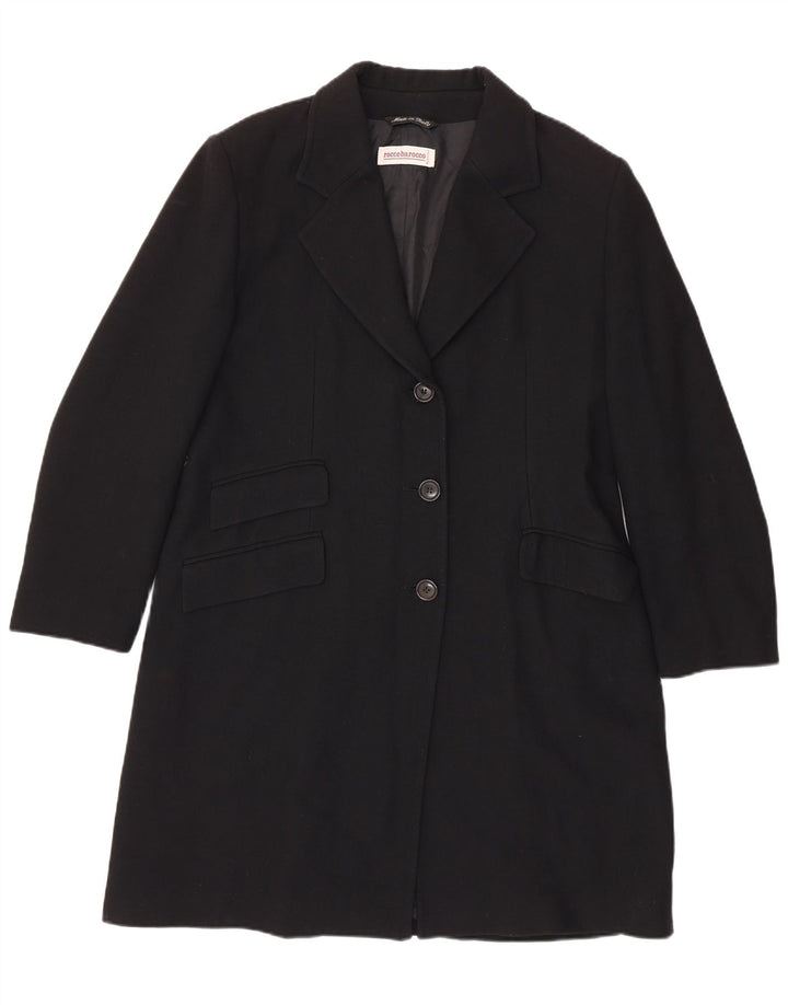 Roccobarocco Womens Longline 3 Button Blazer Jacket UK 16 Large Black