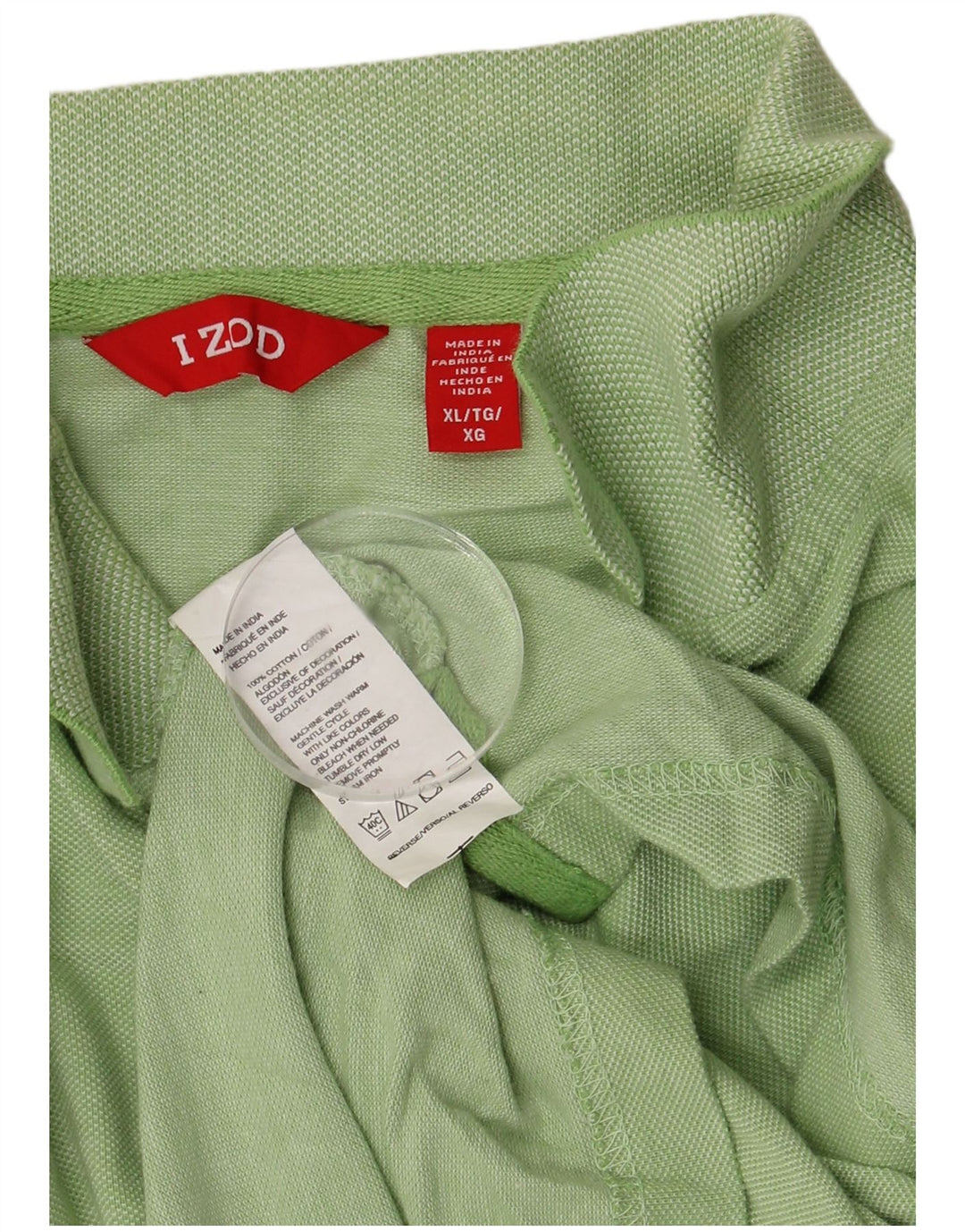 IZOD Mens Polo Shirt XL Green Cotton