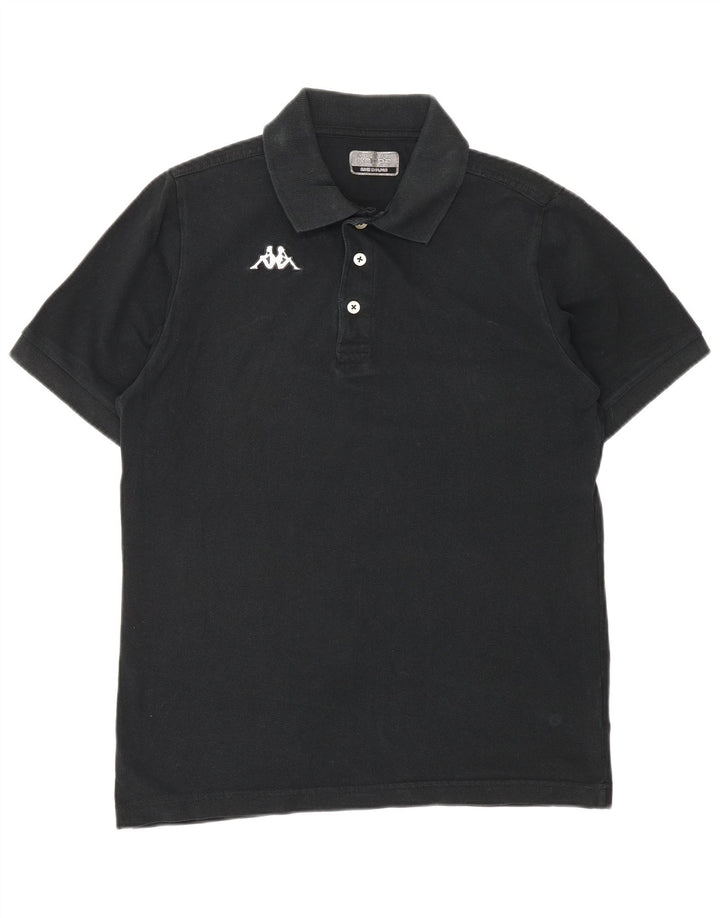 KAPPA Mens Polo Shirt Medium Black Cotton