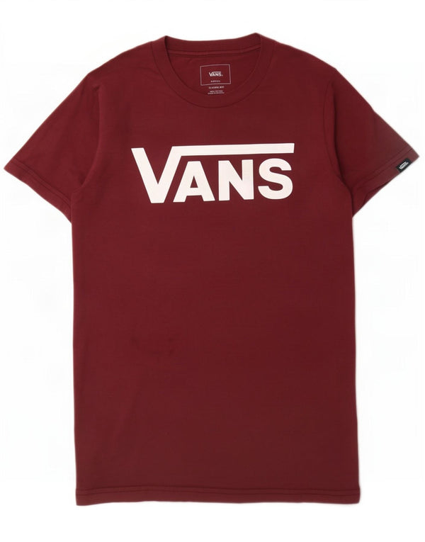 Vans Mens Classic Fit Graphic T-Shirt Top XS Burgundy Cotton