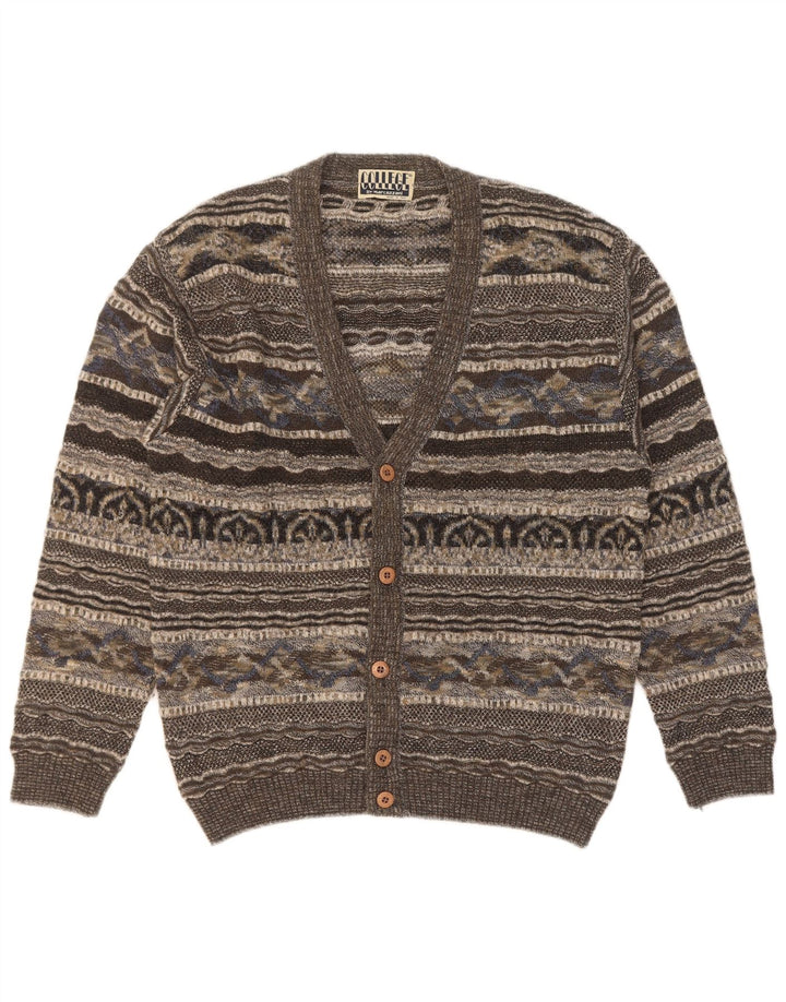 Marcazzani Mens Cardigan Sweater IT 50 Medium Grey Retro