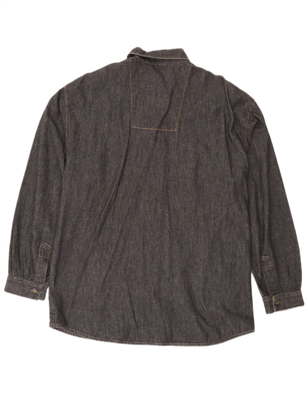 BUSTER Mens Denim Shirt IT 48/50 Medium Black