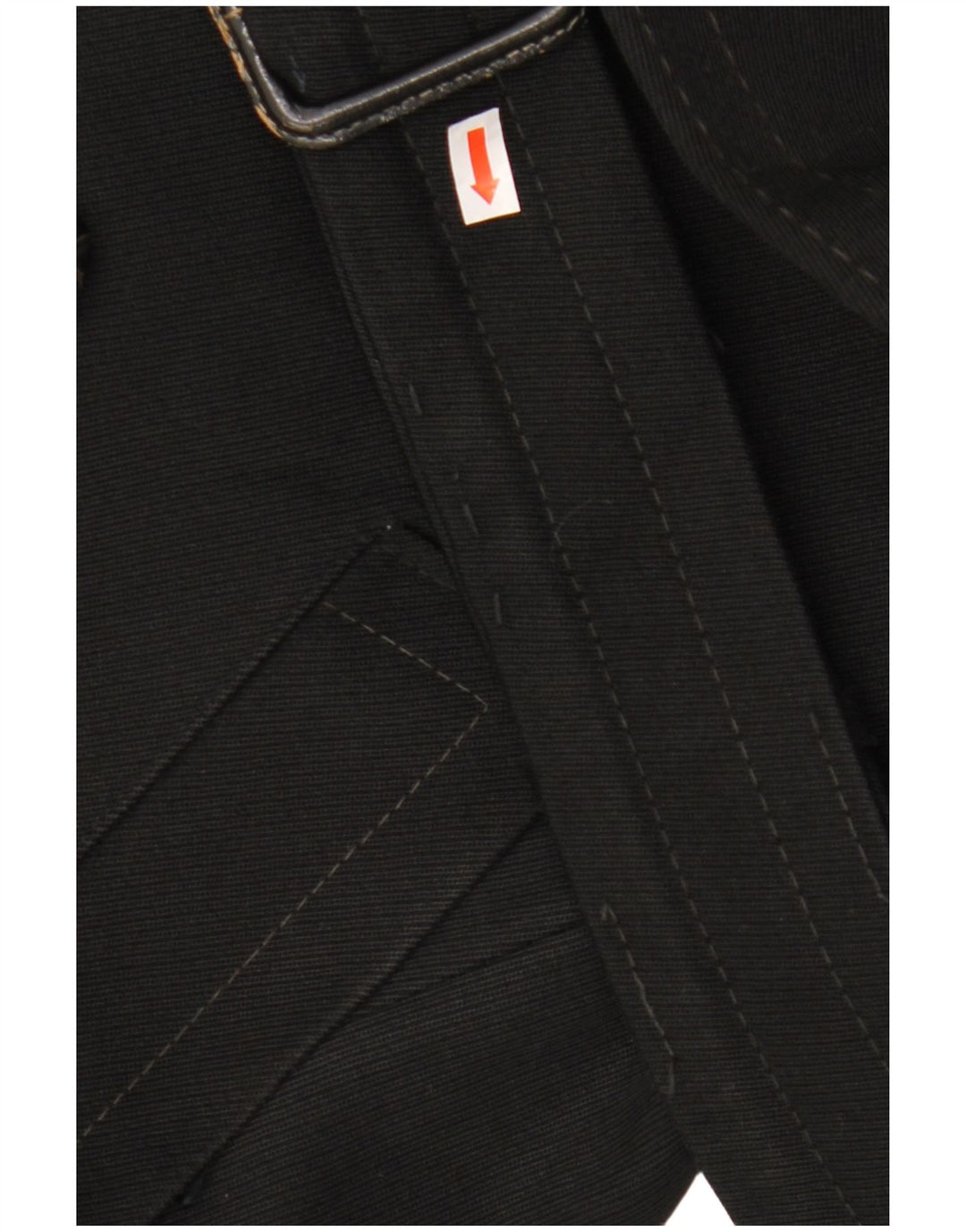 LORD Mens Trench Coat IT 48 Medium Black Wool