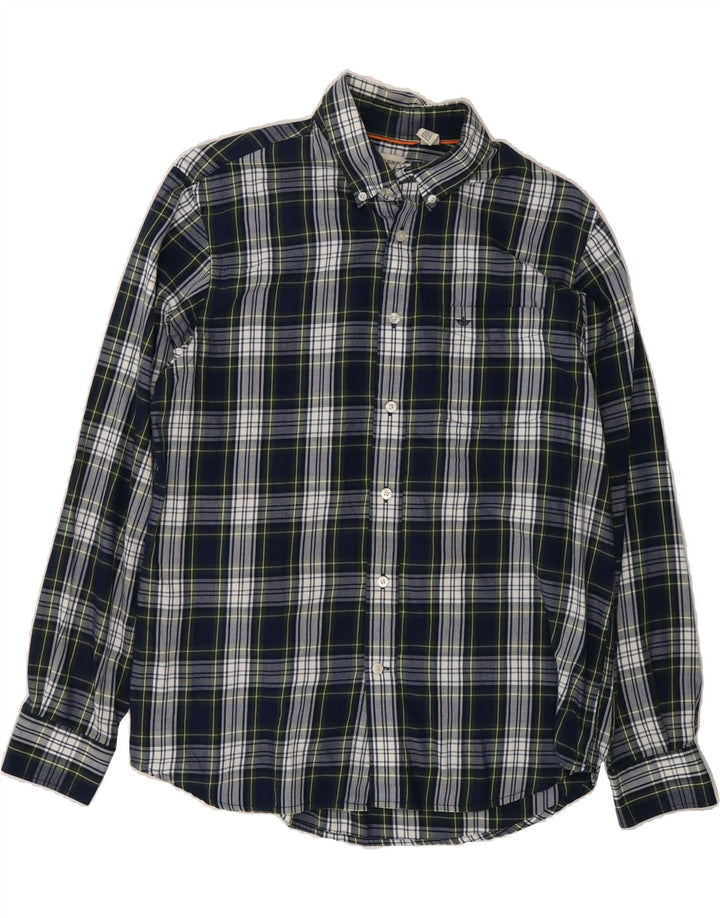 DOCKERS Mens Flannel Shirt Medium Navy Blue Check Cotton Vintage Dockers and Second-Hand Dockers from Messina Hembry 