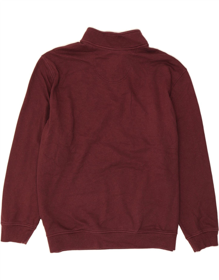 IZOD Mens Zip Neck Sweatshirt Jumper 2XL Burgundy Polyester Vintage Izod and Second-Hand Izod from Messina Hembry 
