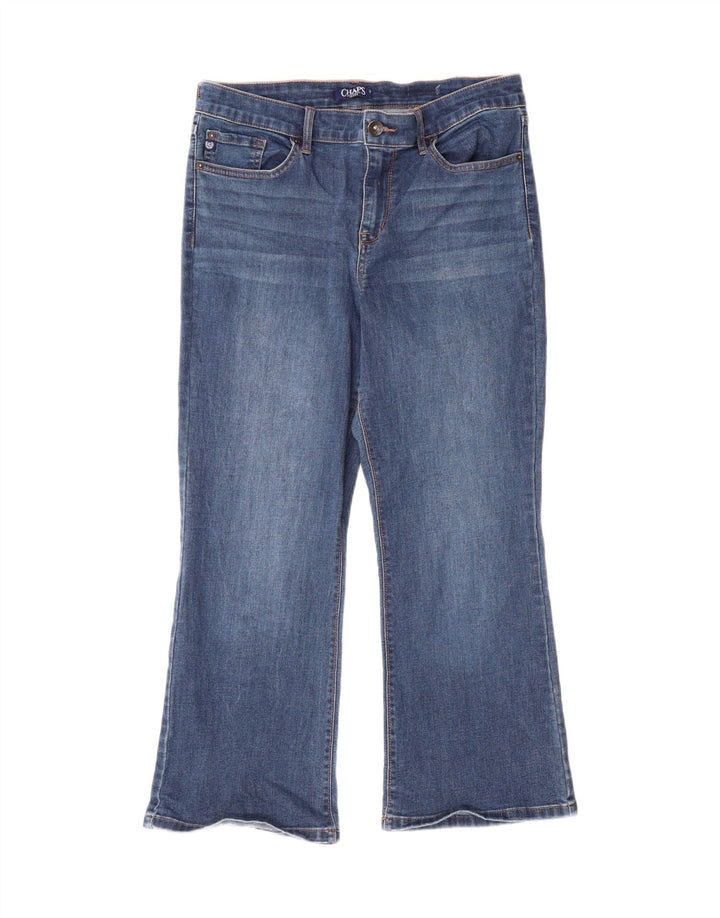 CHAPS Womens Bootcut Cropped Jeans US 10 Large W30 L24 Blue Cotton Vintage Chaps and Second-Hand Chaps from Messina Hembry 
