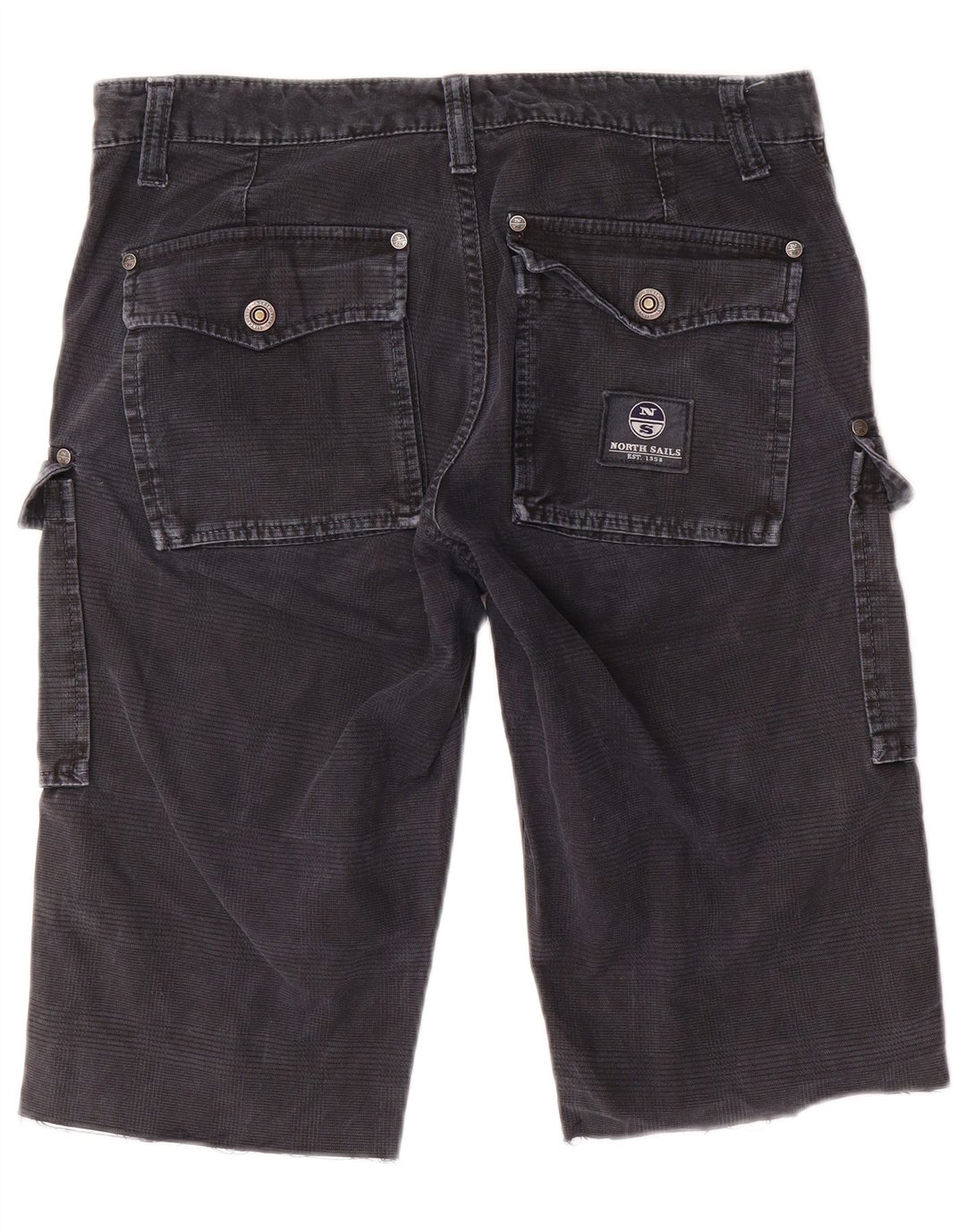 NORTH SAILS Mens Cargo Shorts IT 48 Medium W34 Navy Blue Houndstooth