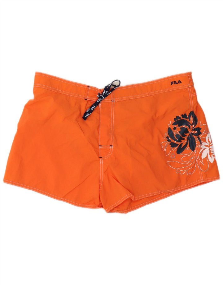 Fila Mens Graphic Swimming Shorts XL  Orange Floral Polyester