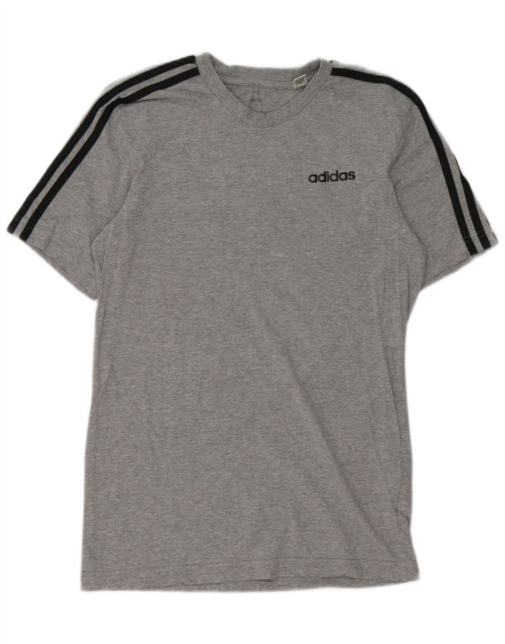 Adidas Mens T-Shirt Top Small Grey Cotton