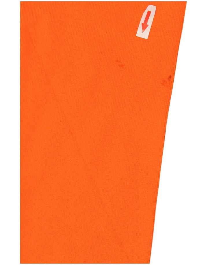 Zara Womens Crop Roll Neck Jumper Sweater UK 10 Small Orange Polyester