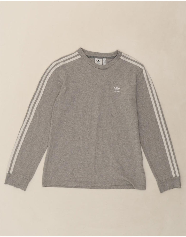 ADIDAS Womens Top Long Sleeve UK 8 Small Grey Cotton Vintage Adidas and Second-Hand Adidas from Messina Hembry 