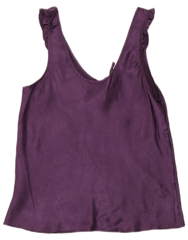 Marks & Spencer Womens Cami Top UK 14 Medium Purple Polyester