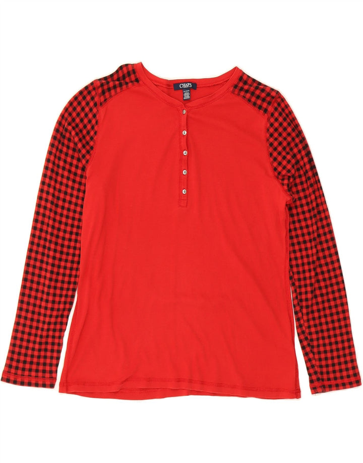 CHAPS Womens Top Long Sleeve UK 18 XL Red Gingham Cotton Vintage Chaps and Second-Hand Chaps from Messina Hembry 