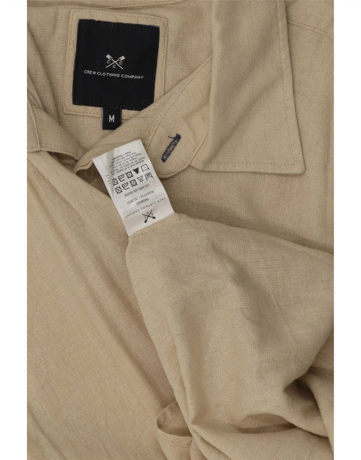 Crew Clothing Mens Shirt Medium Beige Linen