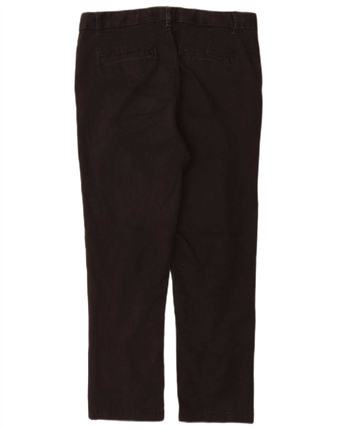 FAT FACE Womens Straight Chino Trousers UK 10 Small W28 L26 Black Cotton