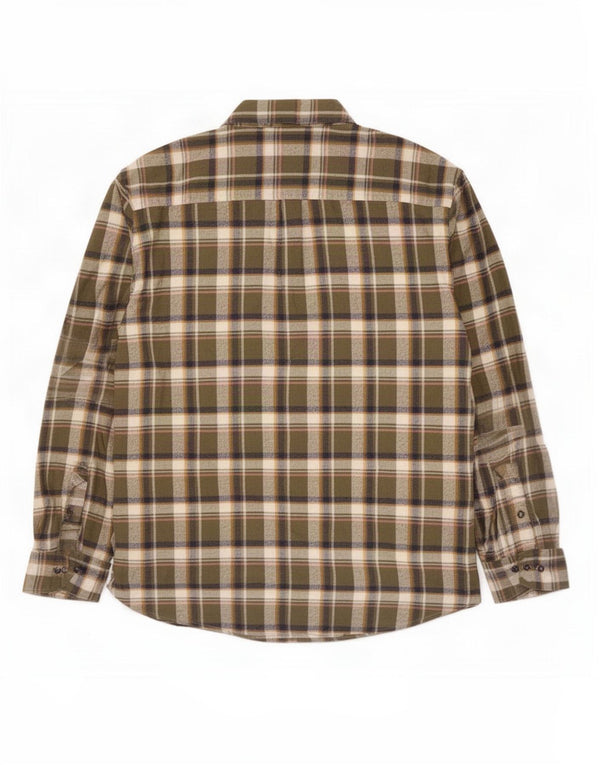 Marks & Spencer Mens Flannel Shirt 2XL Green Check Cotton