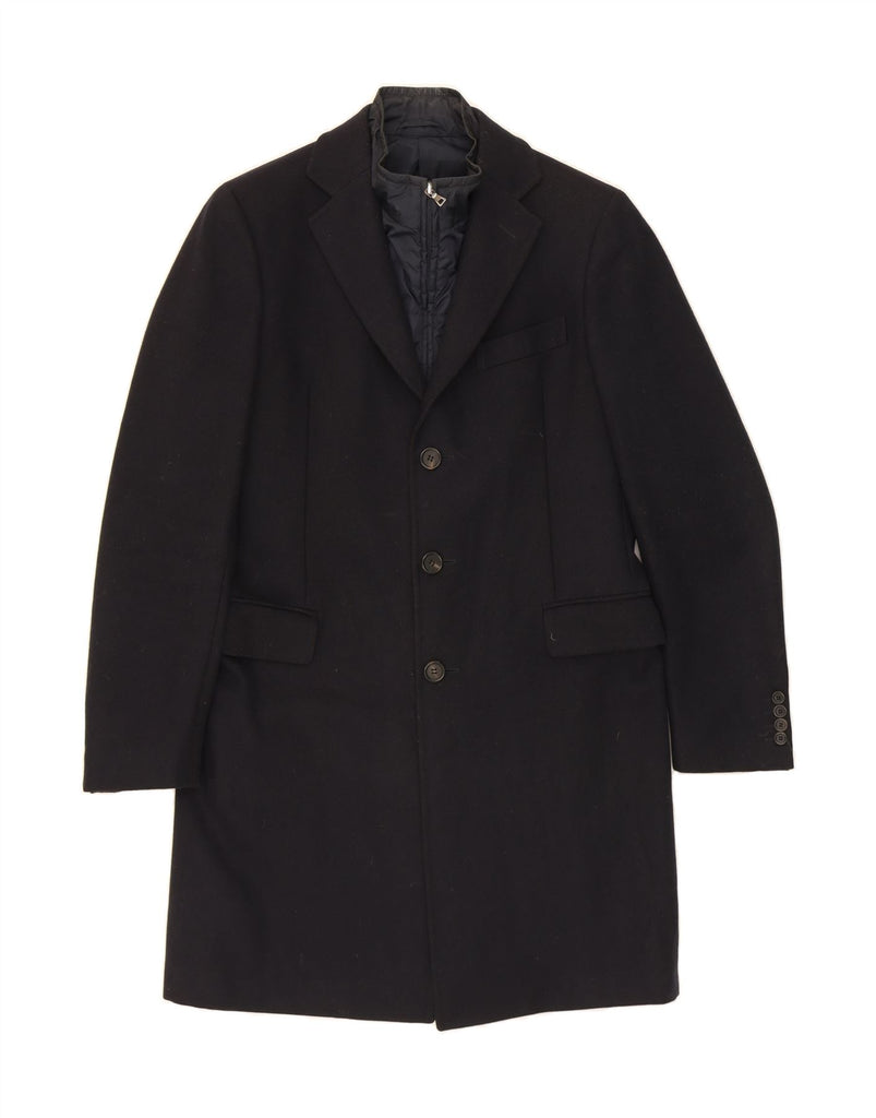 PRADA Mens Overcoat IT 50 Large Navy Blue Wool Vintage Prada and Second-Hand Prada from Messina Hembry 