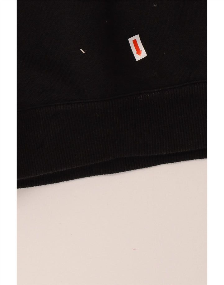 REEBOK Mens Graphic Hoodie Jumper XL Black Cotton