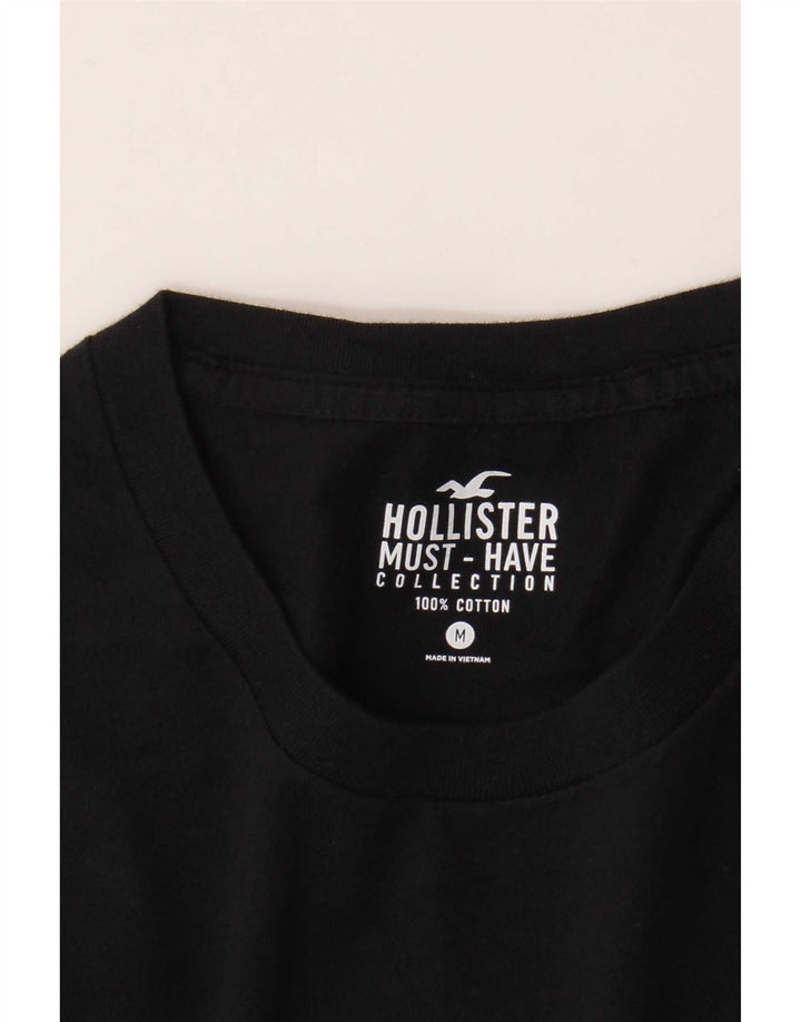 Hollister Mens Top Long Sleeve Medium Black Cotton