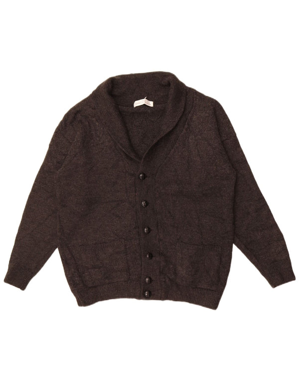 Marks & Spencer Boys Cardigan Sweater 12-13 Years Medium Grey Wool