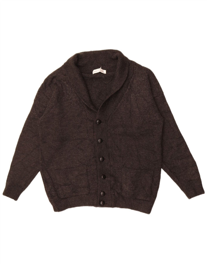 Marks & Spencer Boys Cardigan Sweater 12-13 Years Medium Grey Wool