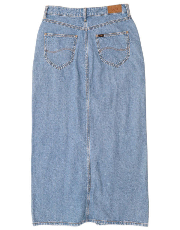Lee Womens Maxi Denim Skirt W28 Medium Blue Cotton