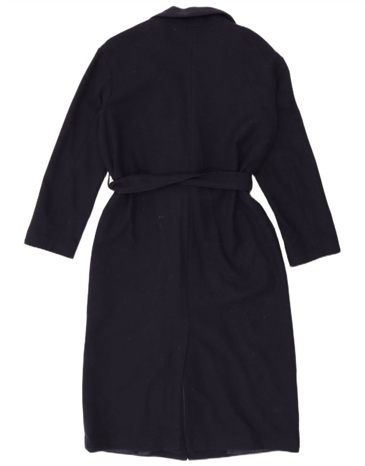 Levi's Womens Overcoat UK 14 Medium Navy Blue Wool