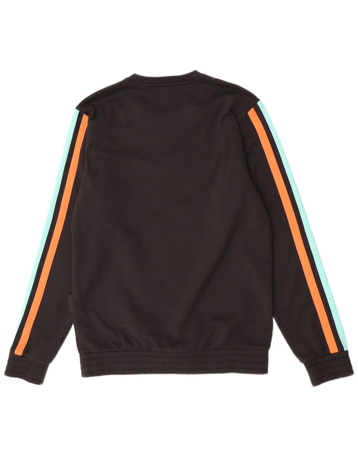 Adidas Mens Graphic Sweatshirt Jumper Medium Black Colourblock Polyester