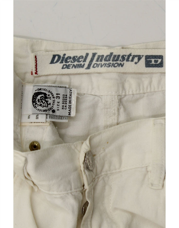 DIESEL Womens Straight Jeans W31 L33  White Cotton Vintage Diesel and Second-Hand Diesel from Messina Hembry 