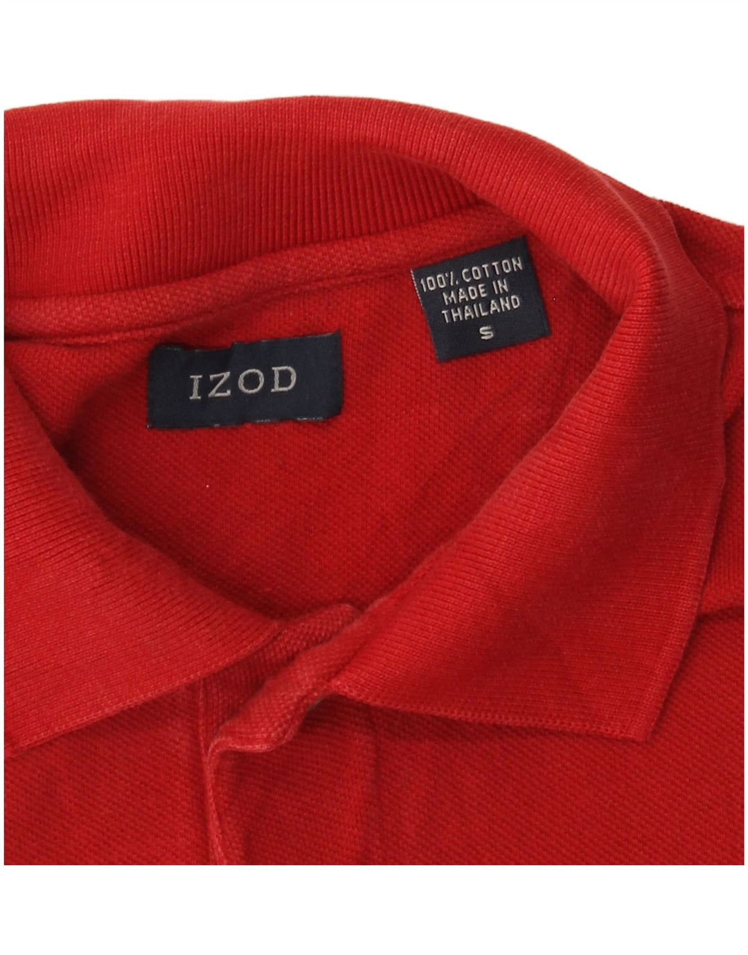 IZOD Mens Polo Shirt Small Red Cotton