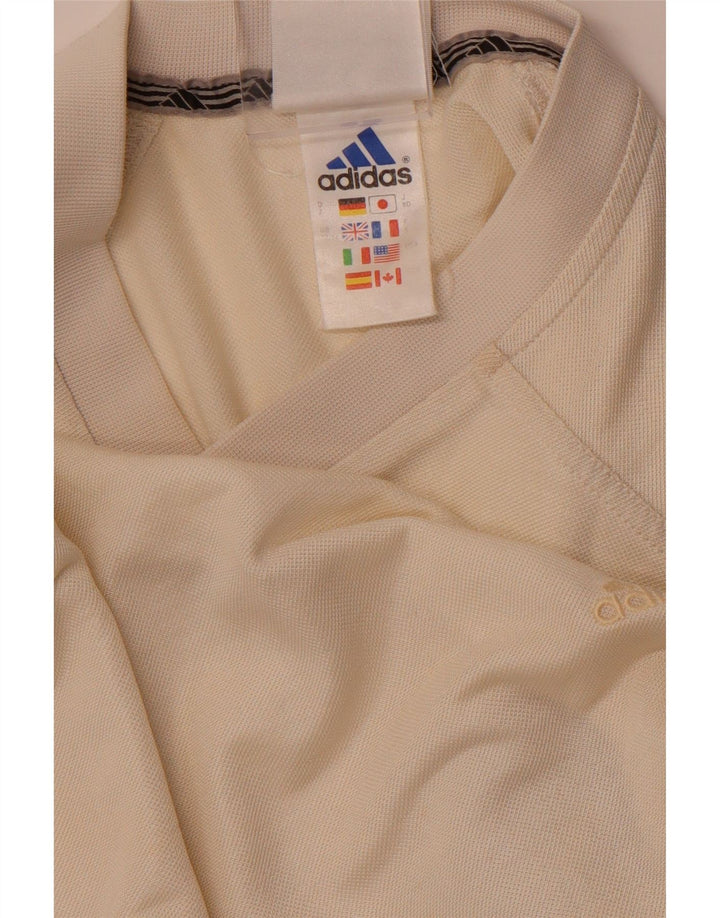ADIDAS Mens T-Shirt Top UK 42/44 Large Beige Polyester