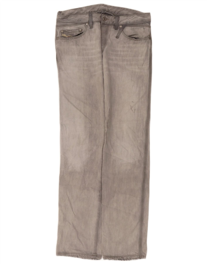 Diesel Mens Straight Jeans W32 L34 Grey Cotton