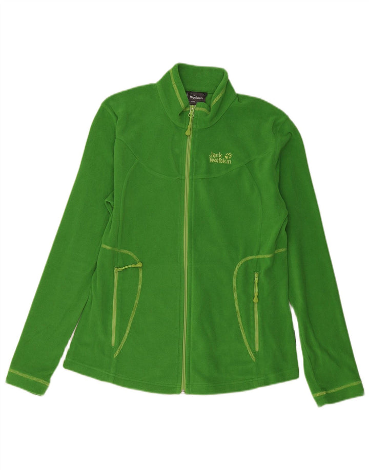 JACK WOLFSKIN Womens Fleece Jacket UK 16 Large Green
