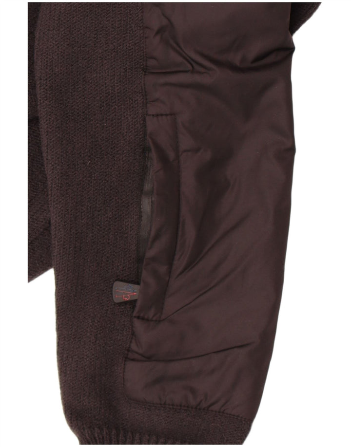 Moncler Mens Zip Neck Jumper Sweater Large Grey Wool