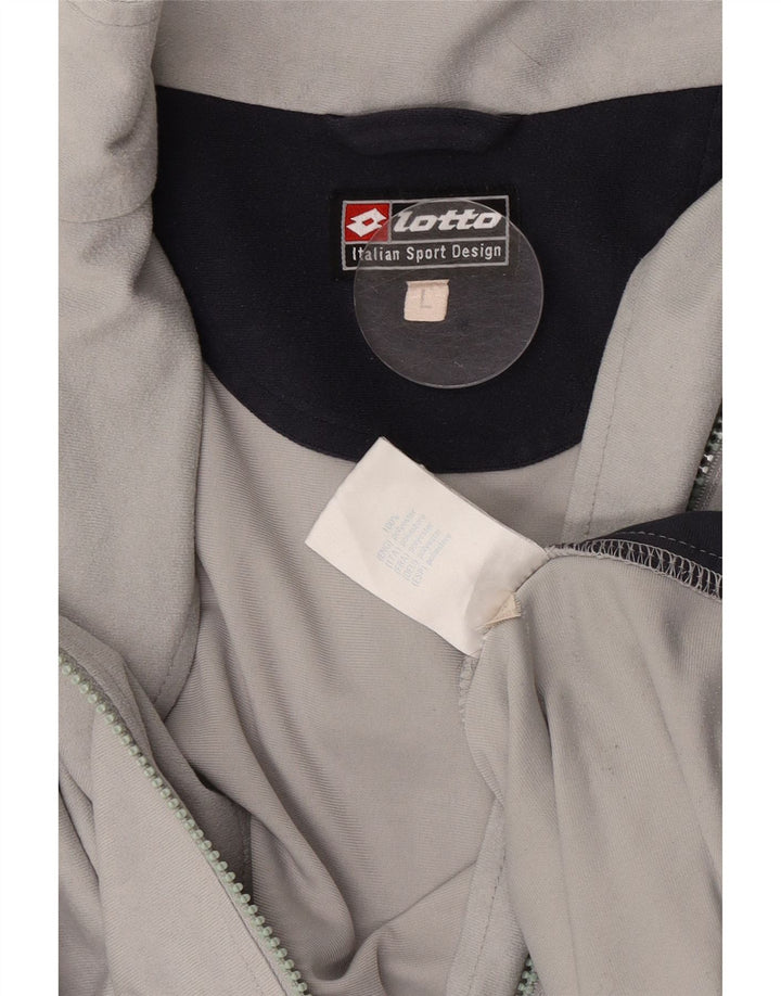 Lotto Mens Tracksuit Top Jacket Large Grey Polyester