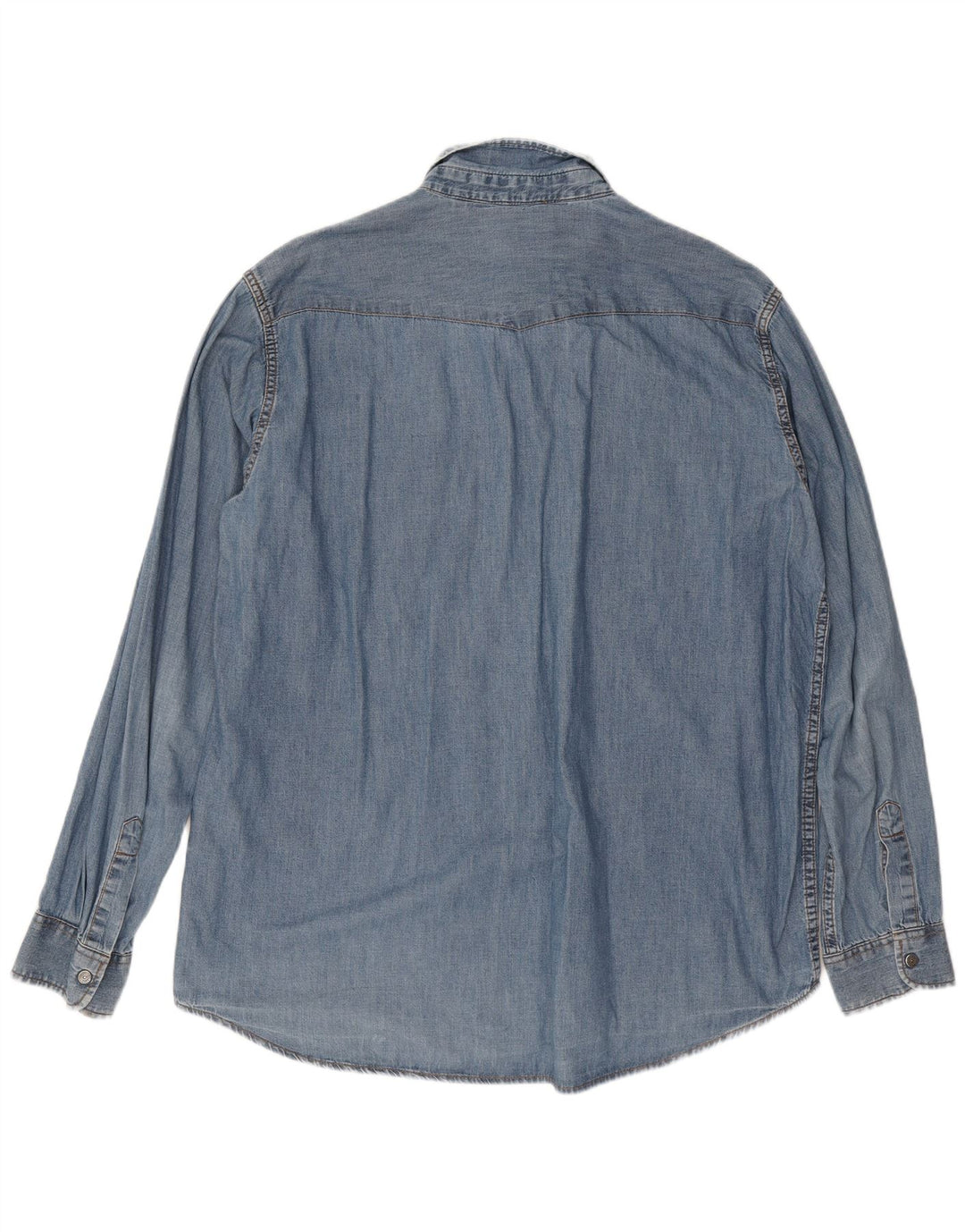 Carrera Mens Denim Shirt 2XL Blue Cotton