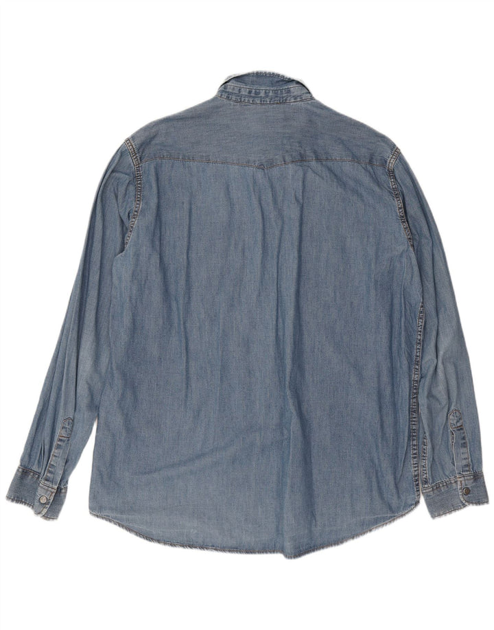 Carrera Mens Denim Shirt 2XL Blue Cotton