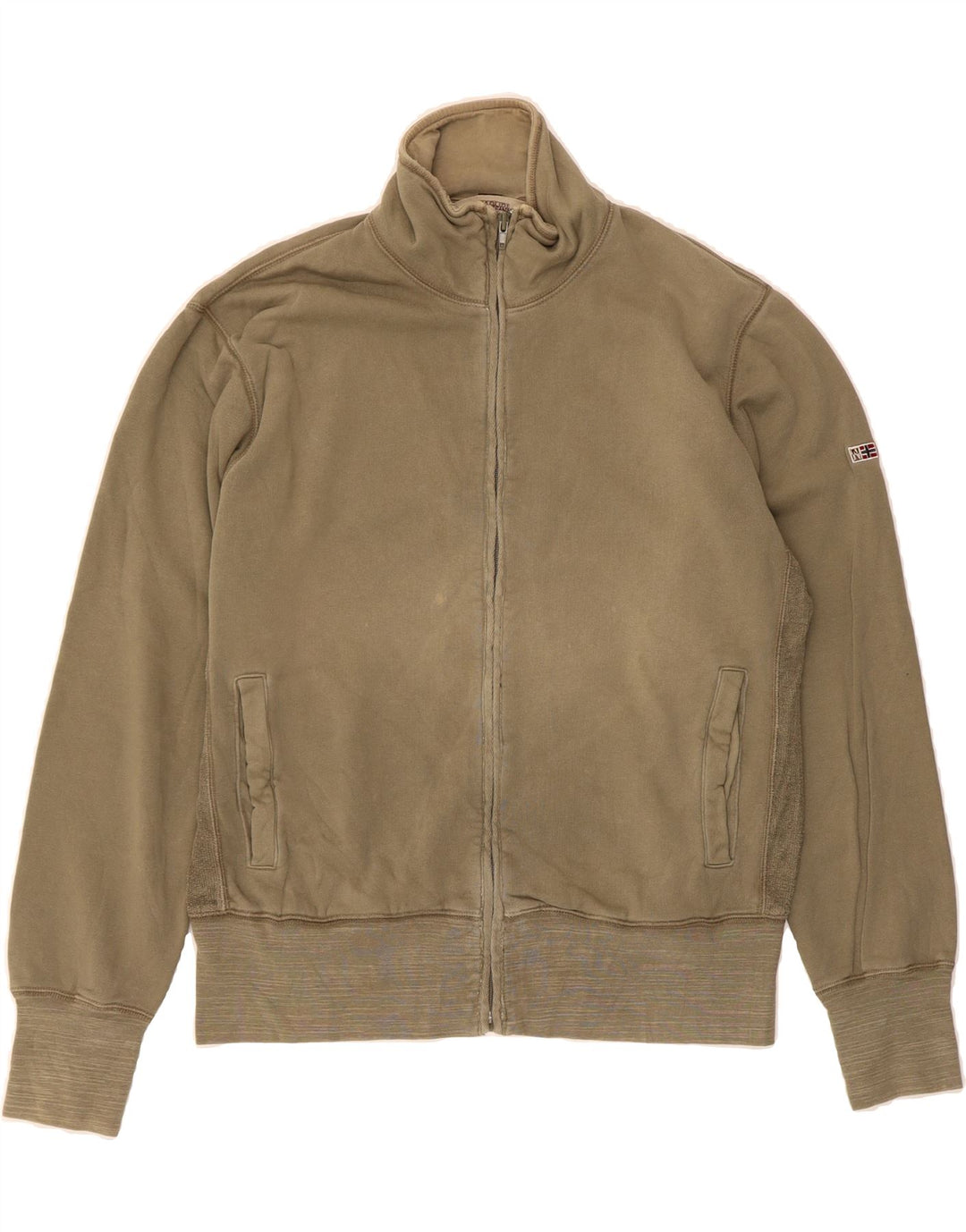 NAPAPIJRI Mens Tracksuit Top Jacket Medium Khaki Vintage Napapijri and Second-Hand Napapijri from Messina Hembry 