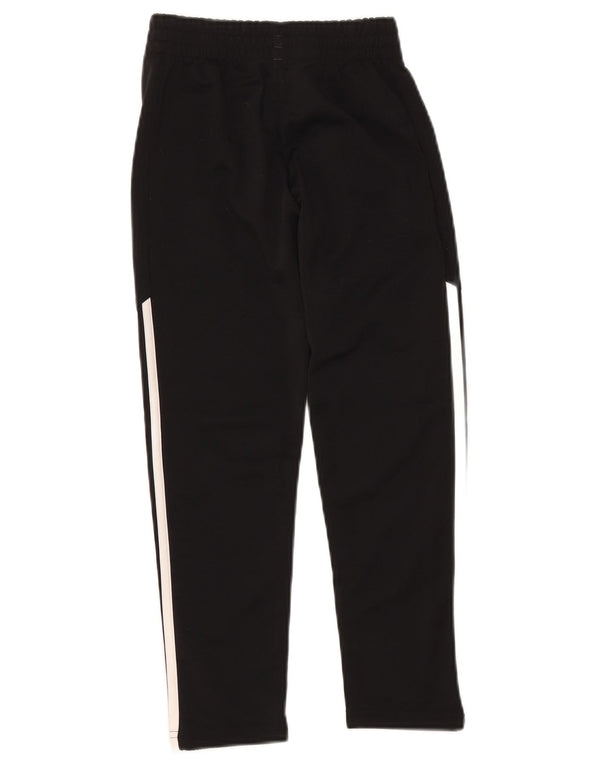 ADIDAS Girls Tracksuit Trousers 7-8 Years Black Polyester