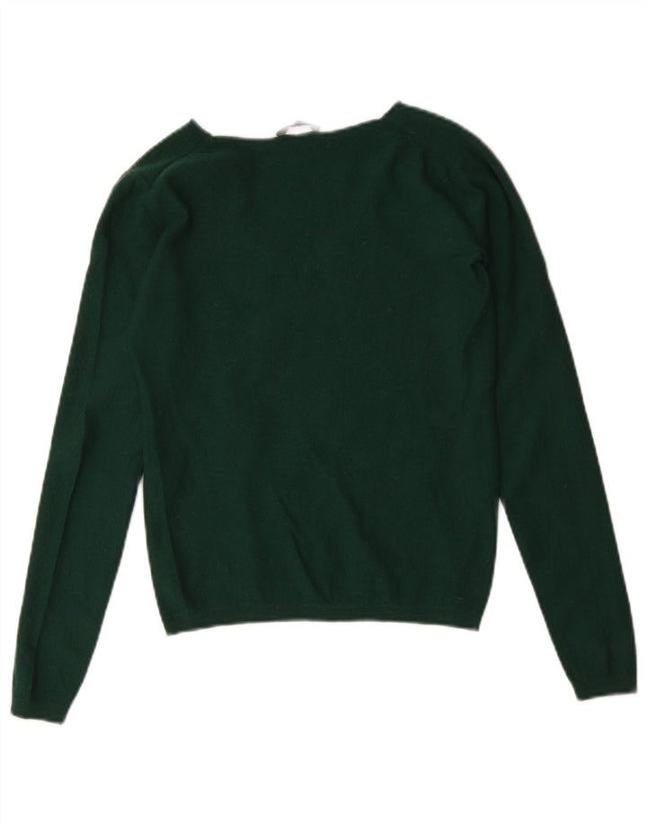 Max & Co. Womens V-Neck Jumper Sweater UK 10 Small Green