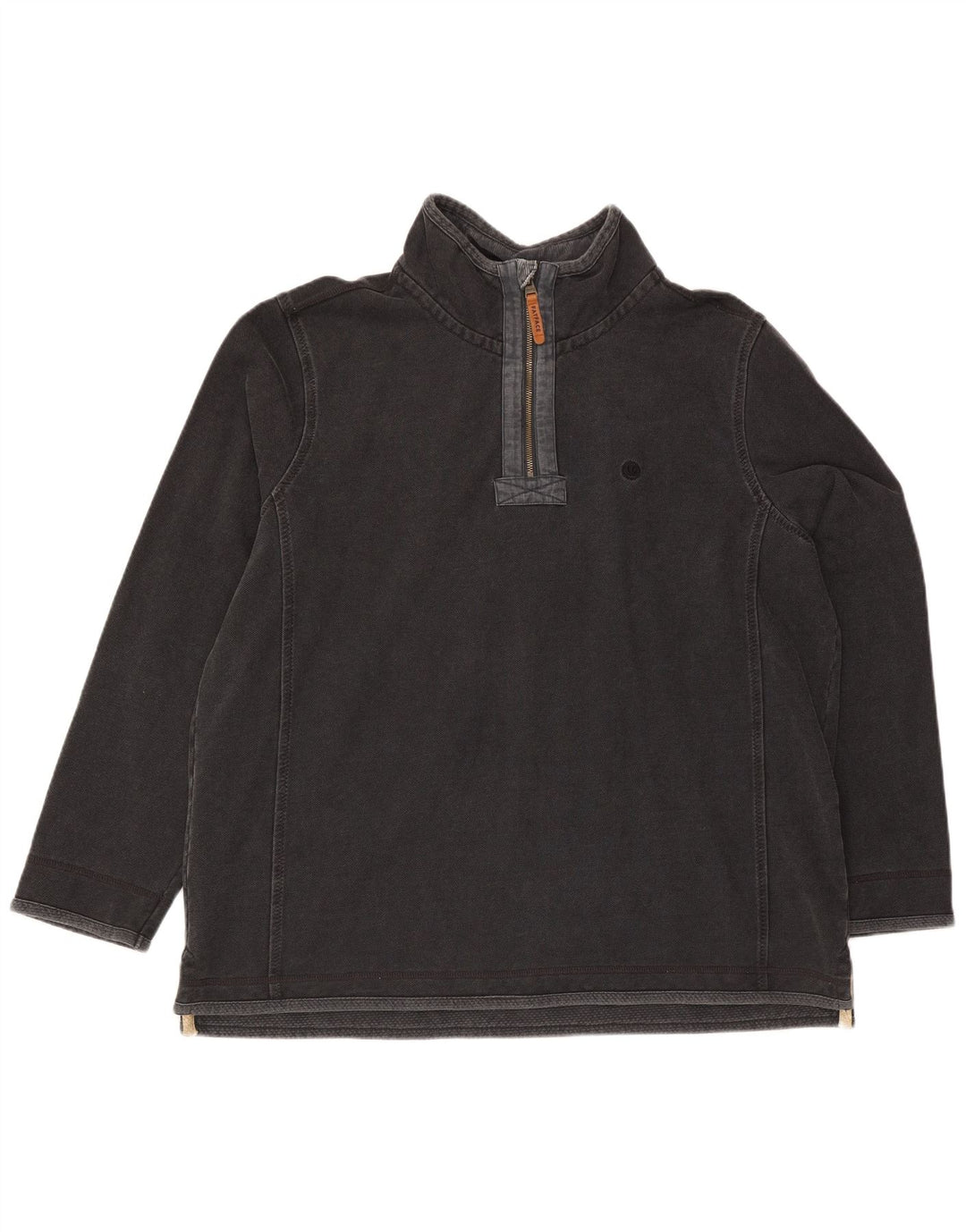 Fat Face Mens Zip Neck Sweatshirt Jumper 2XL Grey Cotton