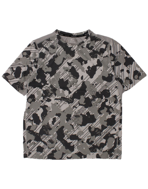 RUSSELL ATHLETIC Boys Dri-Power T-Shirt Top 14-15 Years XL Grey Camouflage